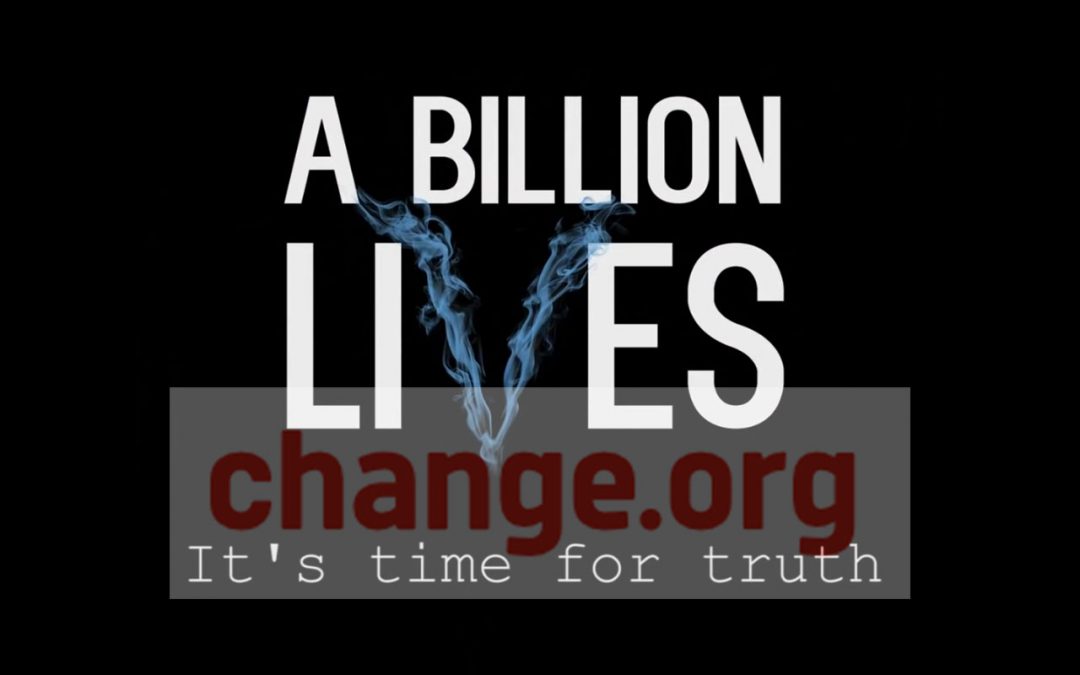 Signatures pétition pour un milliard de vies Billion Lives