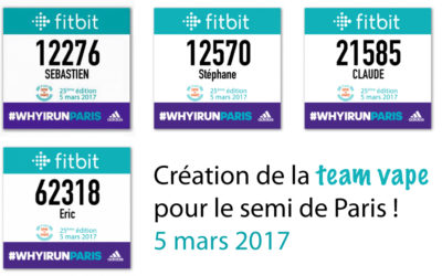 Team vape pour le semi-marathon de Paris le 5 mars 2017