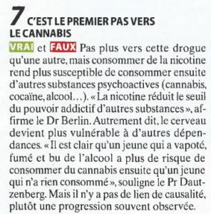 Vapotage premier pas vers le cannabis