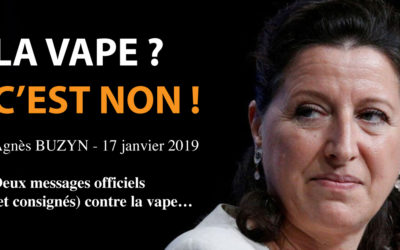 Agnès BUZYN enterre le Groupe de Travail Vapotage et confirme le déni officiel