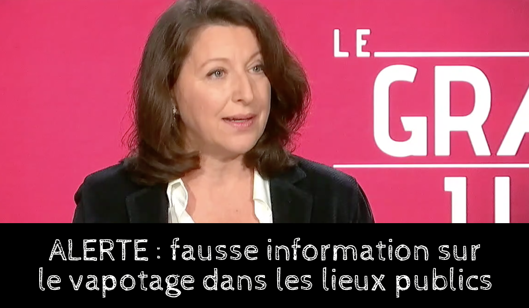 Agnès BUZYN et le vapotage dans les lieux publics