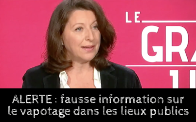 Vapotage dans les lieux publics : Agnès BUZYN renvoie les vapoteurs s’exposer à la fumée de cigarette