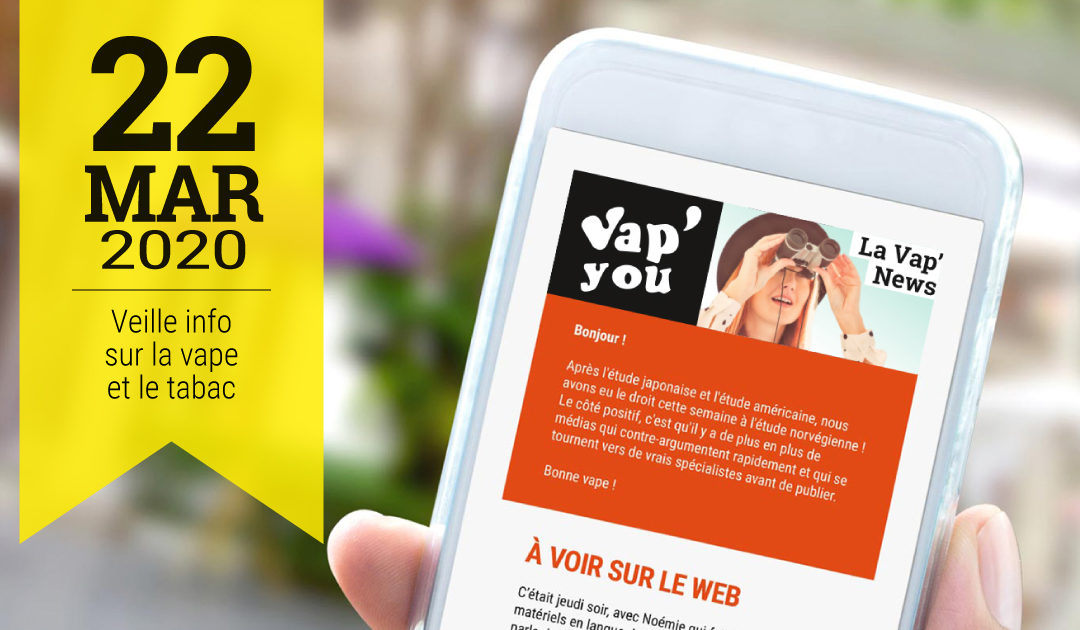 Vap'News : coronavirus et vapotage