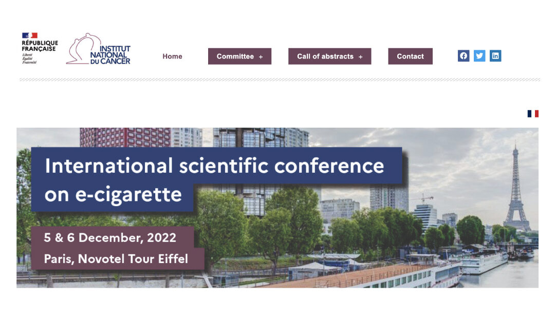Conférence scientifique internationale de l'INCa sur le vapotage