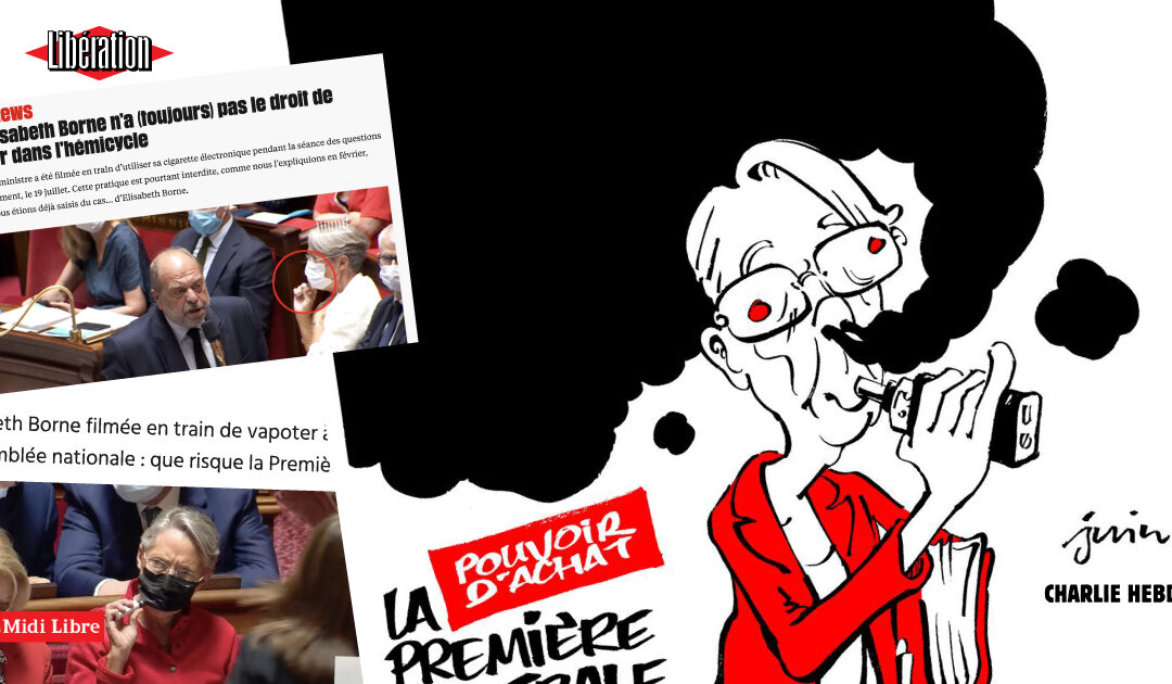 Elisabeth BORNE vapote à l'Assemblée Nationale